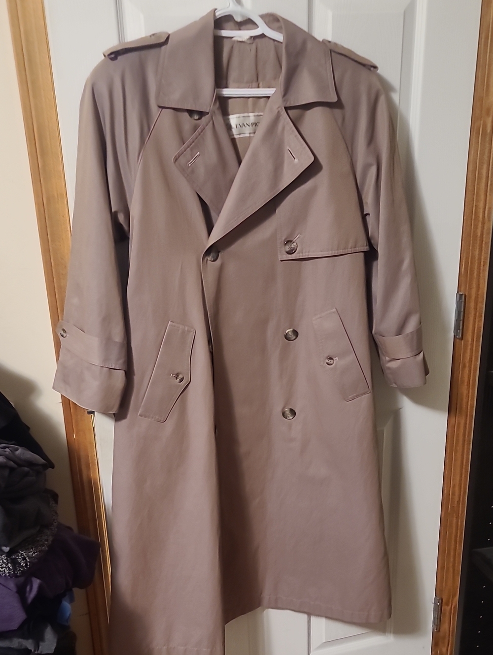 Evan Picone Woman's Taupe Trench Coat